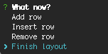 Figure 6: Select the Finish layout option to complete your design.