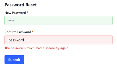 Figure 2: The AUI tags also provide validation for form fields.