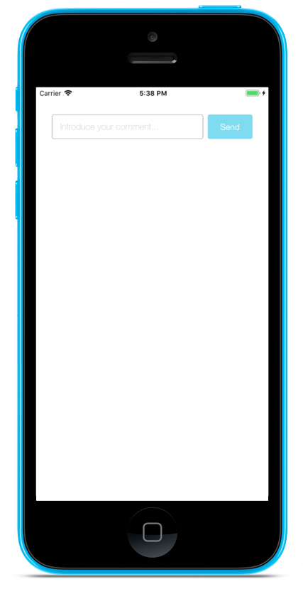 Figure 1: Comment Add Screenlet using the Default Theme.