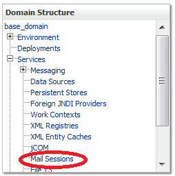 Figure 14.46: WebLogic Mail Sessions