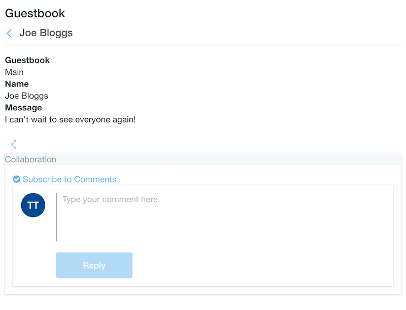 Figure 1: Your JSP lets users comment on content in your portlet.