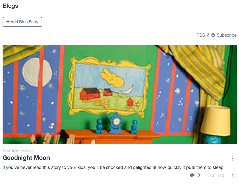 Figure 5: Heres a blog entry in abstract format.