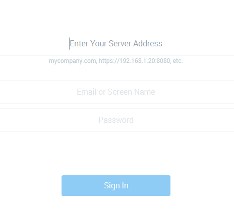 Figure 2: The first time you run Liferay Sync, you must tell it how to communicate with your Liferay DXP server.