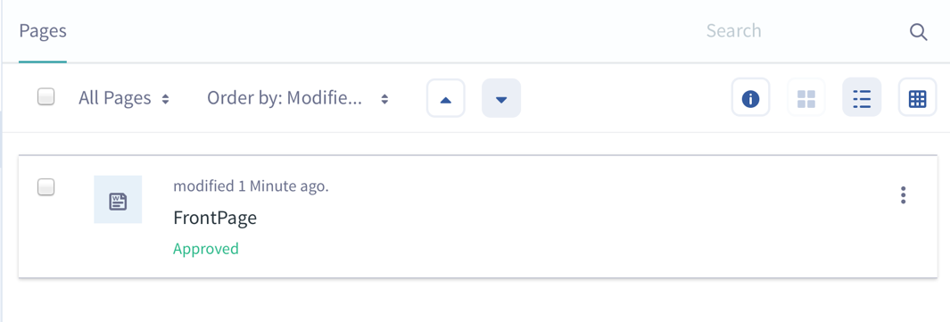 Figure 9: The wiki nodes view in site administration has features that help you access and learn information about a wiki nodes pages.