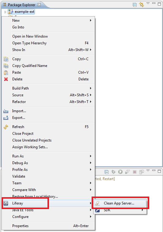 Figure 3: How to clean app server