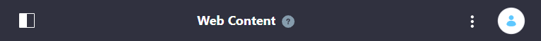 Figure 3: When switching your context to web content, the Control Menu adapts to provide helpful options for that area.