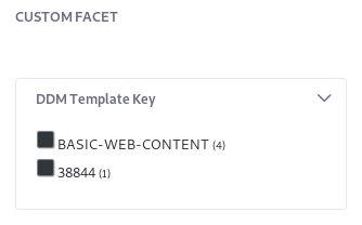 Figure 1: Custom Facets must be configured first.