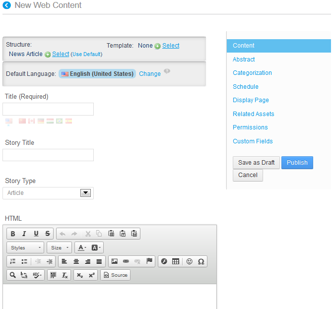 Figure 1.4: Structures allow you to specify exactly the type of data that makes up your content. You can also include tooltips to help your users understand what each field is for.