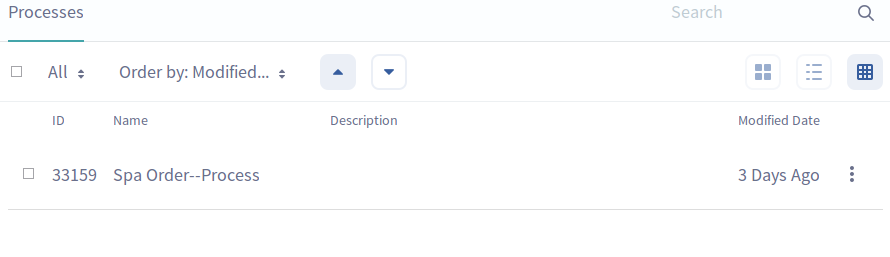 Figure 7: Once created, your process is listed in Kaleo Forms.