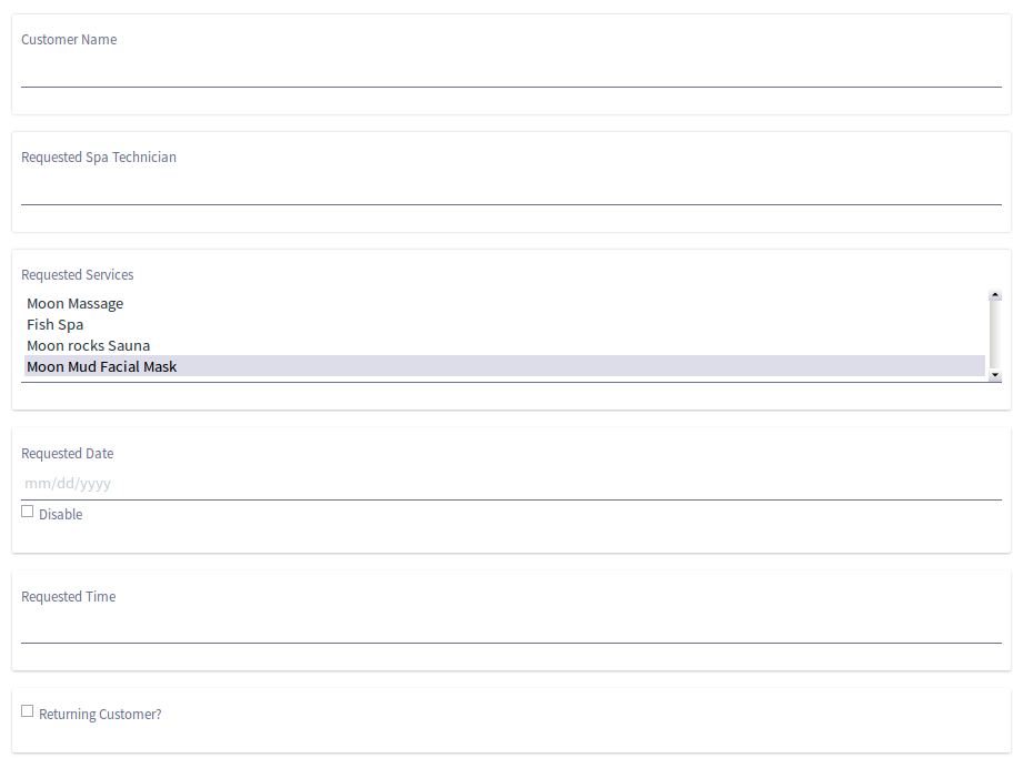 Figure 8: Fill out the form and send it through the process.