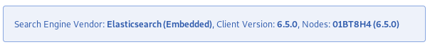 Figure 1: To see information about the currently connected search engine, go to Control Panel → Configuration → Search.