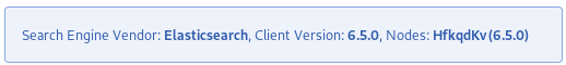 Figure 1: To see information about the currently connected search engine, go to Control Panel → Configuration → Search.