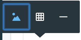 Figure 3: To begin adding an image, select the image icon.