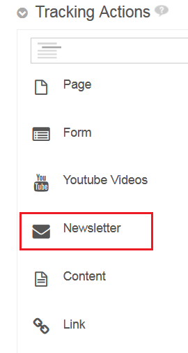 Figure 2: Your tracking action now uses the Font Awesome icon you specified.