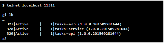 Figure 1: Once youve connected to your Liferay instance in your Gogo shell prompt, run lb to list your new converted modules.