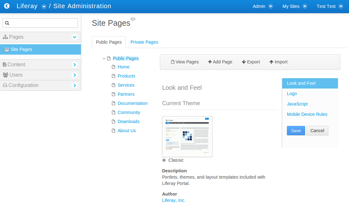 Figure 1: Here is a site displaying English content left-to-right.