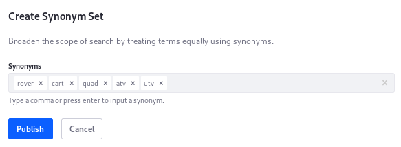 Figure 1: Add as many synonymous keywords to a set as youd like.