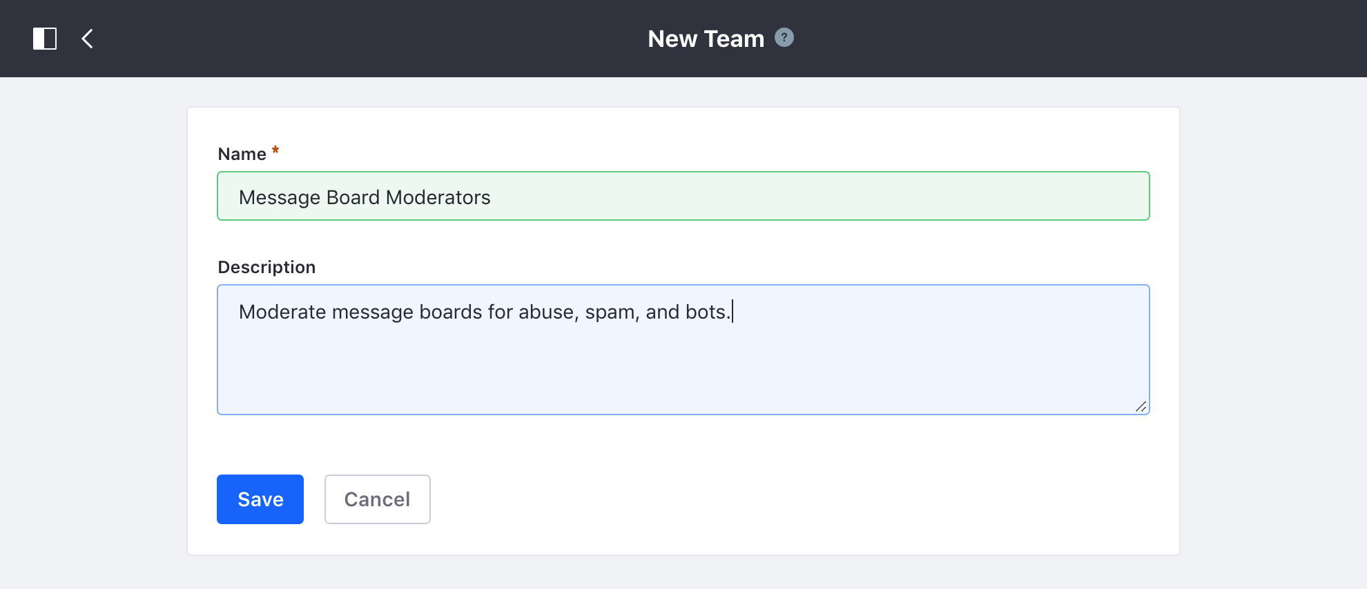 Figure 1: Creating teams within your site can foster teamwork and collaboration, as team permissions enable team members to access the same resources and perform the same types of tasks.