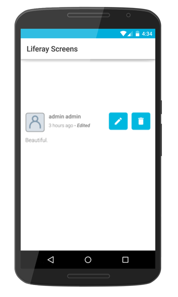 Figure 1: Comment Display Screenlet using the Default View.