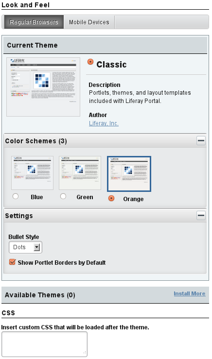 Figure 2.6: Look and Feel Interface