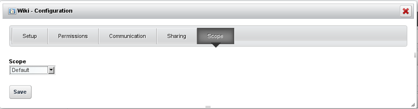 Figure 7.10: Changing the scope of a
portlet