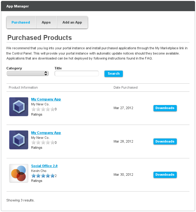 Figure 13.4: Purchased Apps