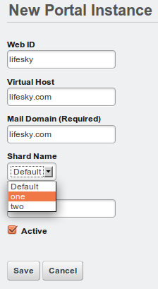 Figure 19.2: When creating a shard using the manual shard selector, specify
the shard you want to use for that
instance.