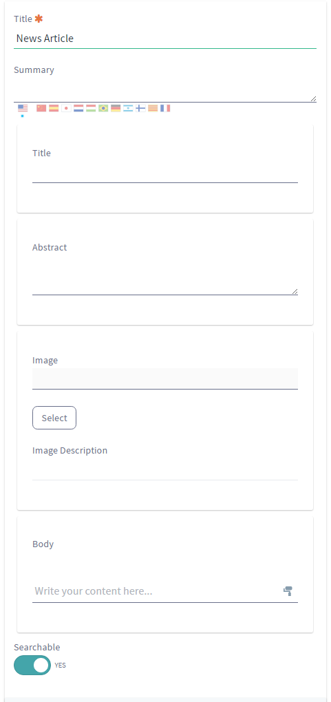 Figure 3: You can edit default values via the Actions button of the Manage Structures interface.
