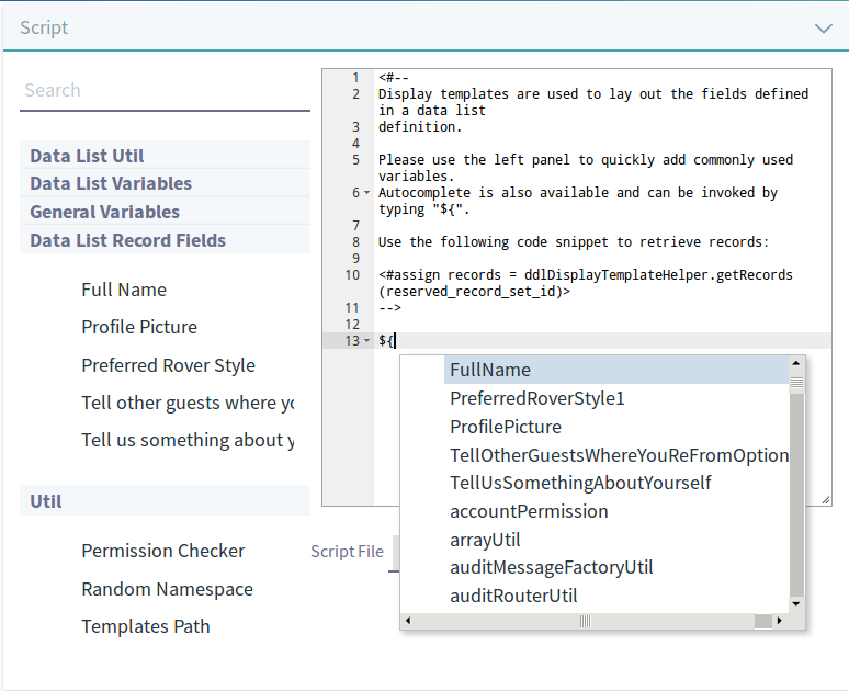 Figure 8: Upload an existing template, or create one using the template editor.