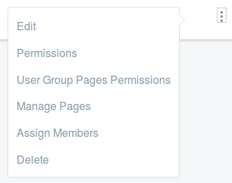 Figure 3: To add users to the User Group, select Assign Members from its Action menu.