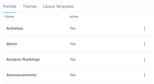 Figure 2: The Components listing lets you manage the portlets, themes, and layout templates installed in your Liferay instance.