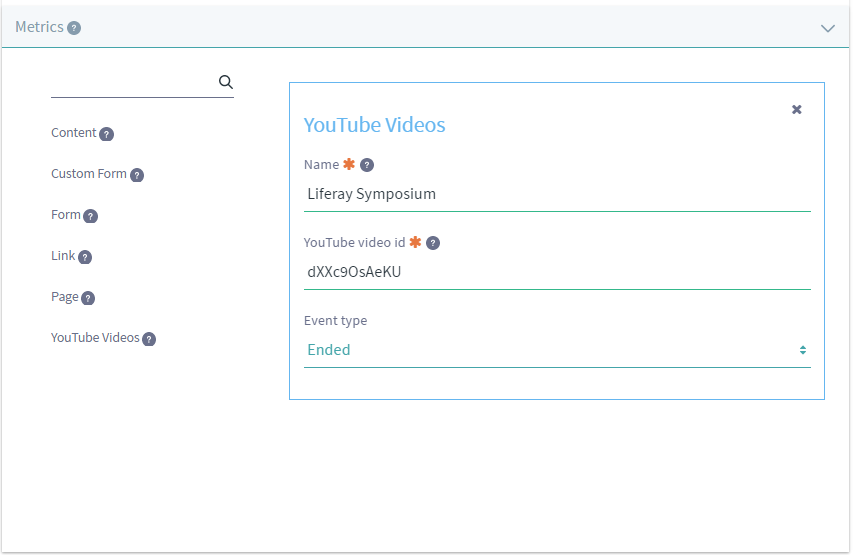 Figure 3: Drag and drop metrics to the right to configure a campaign.
