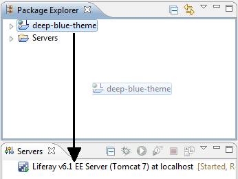 Figure 5.2: Drag and drop your theme onto the server