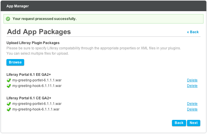 Figure 15.7: Your app has uploaded successfully.