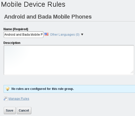 Figure 3.31: After adding a new rule, youll see a message indicating that no
rules have been configured for the rule
group.