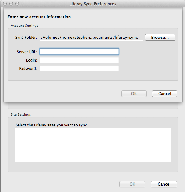 Figure 4.23: You can provide the same information requested by the Windows application installer.