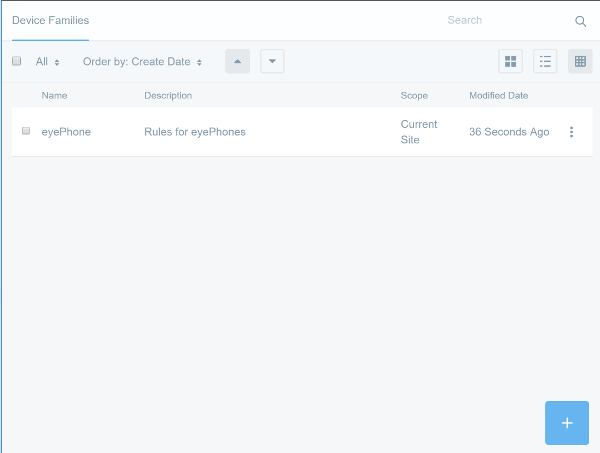 Figure 4: The Management Bars list display view list the contents information in individual columns.