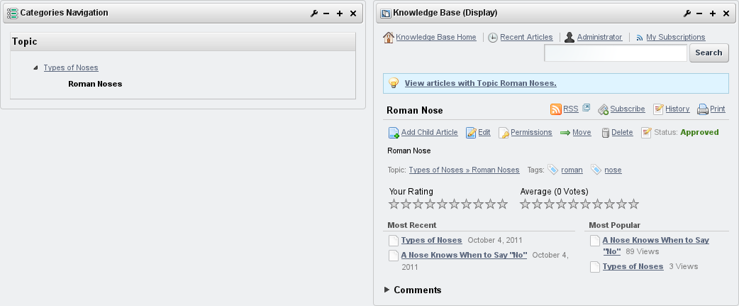Figure 12.41: Knowledge Base Category Navigation Portlet