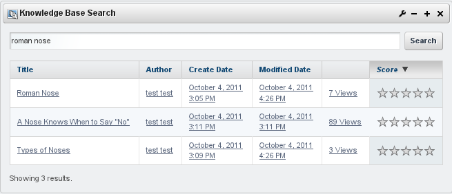 Figure 12.40: Knowledge Base Search Portlet