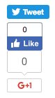 Figure 3: Here are the share buttons with displayStyle set to vertical.