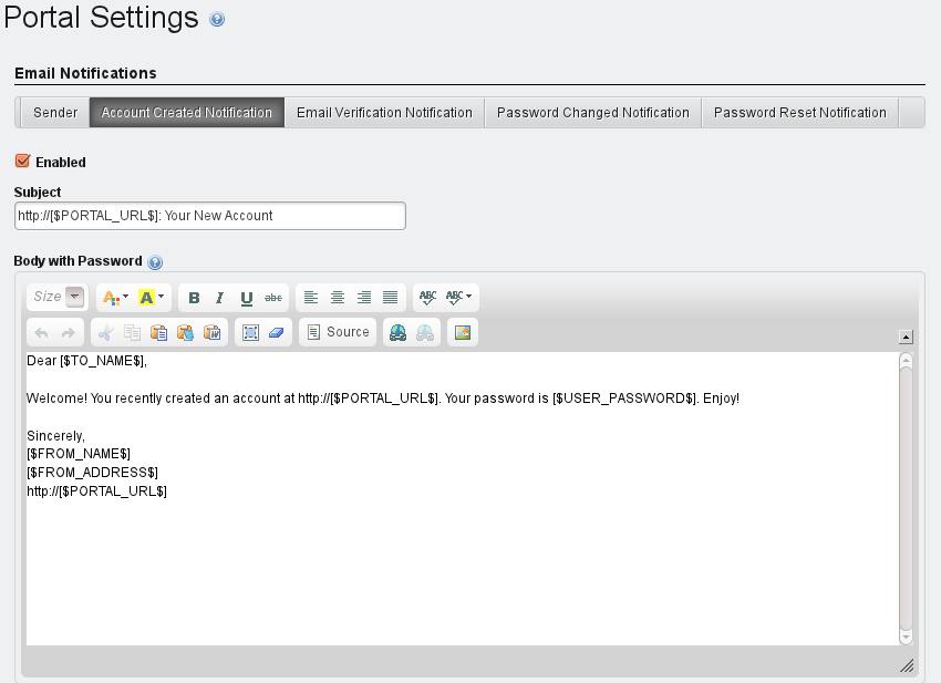 Figure 16.1: Automated Emails: Account Created Notification