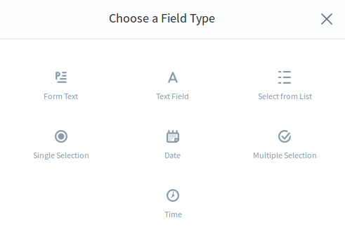 Figure 1: Add your own form field types to the Forms application.
