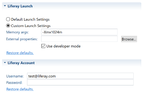 Figure 1: The Use developer mode option lets you enable Developer Mode for your server in Developer Studio.