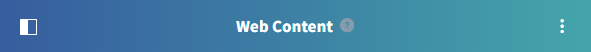 Figure 2: When switching your context to web content, the Control Menu adapts to provide helpful options for that area.