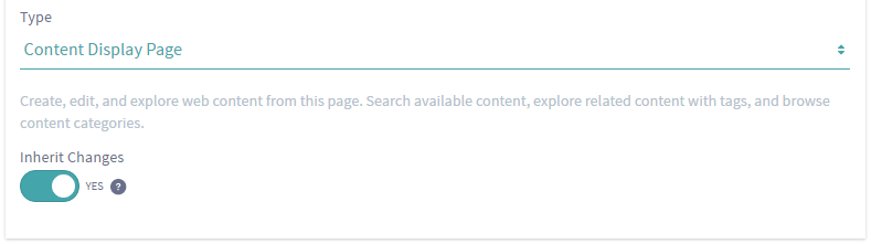 Figure 3: You can choose whether or not to inherit changes made to the page template.