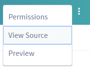 Figure 6: The View Source button is available from the Options button.