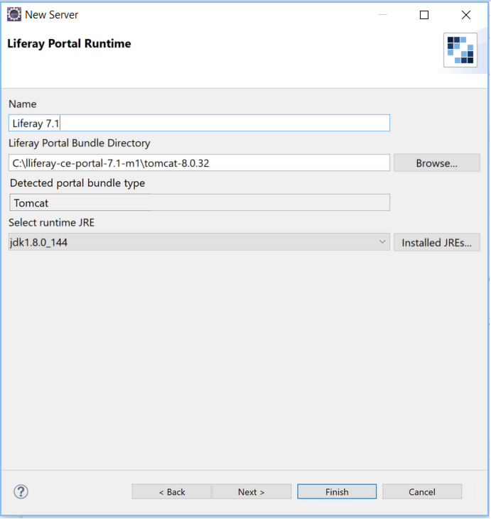 Figure 2: Specify the installation folder of the bundle.