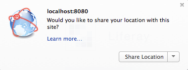 Figure 4: Make sure your browser is configured to share your location.