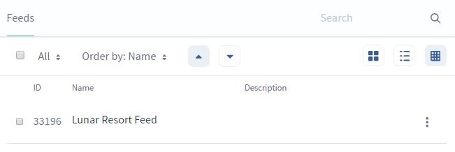 Figure 1: Clicking Options → Feeds from the Site Administrations Web Content option opens a popup window which displays your sites RSS feeds. You can add or edit RSS feeds, configure their permissions, or delete them.