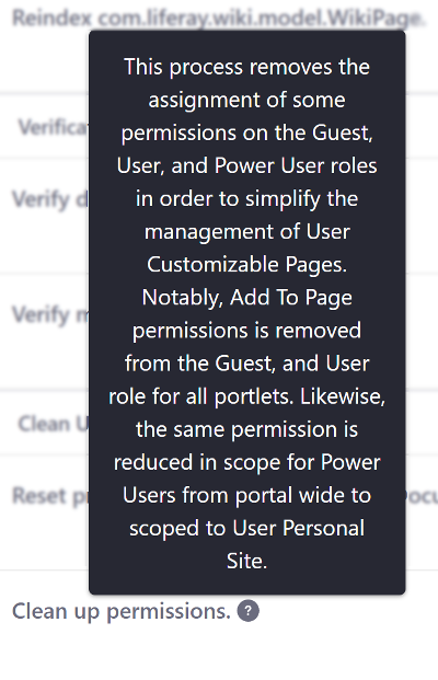 Figure 2: help icons are used throughout the Control Panel.